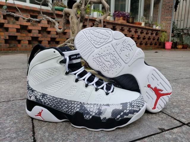 Air Jordan 9 White Snake AJ IX Men's Basketball Shoes-19 - Click Image to Close